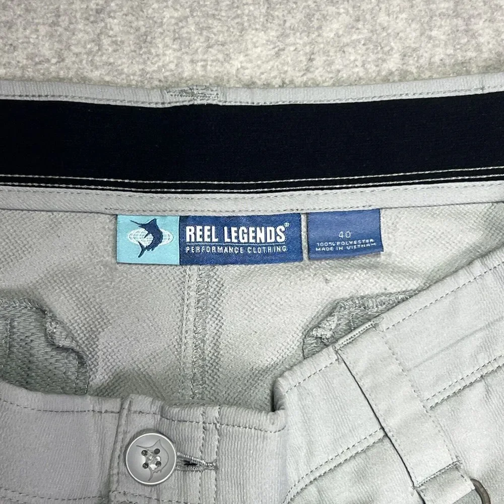 Reel Legends Performance Clothing‎ Mens Grey Shorts Size 40
